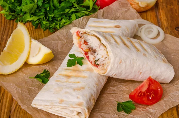 Fish Mackerel Bread Turkish Cuisine — Stock Photo, Image