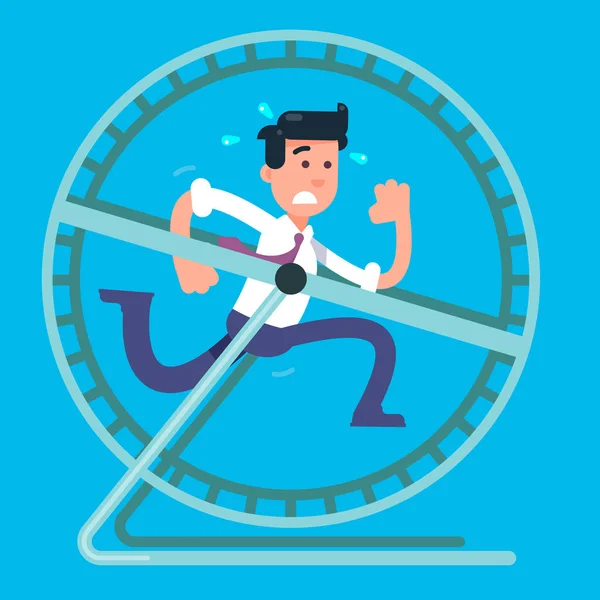 Corporate Character Wasting Time — Stock Vector