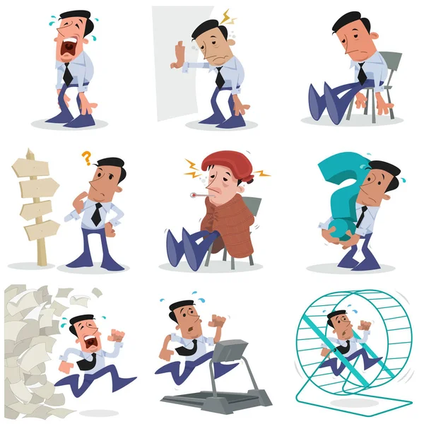 Personaje Corporativo Bad Stuffs Set — Vector de stock