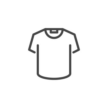 Çizgili Tasarım T-shirt simgesi. Düğmesini tıklatın veya online mağaza, Web siteleri veya mobil uygulaması arayüzleri, promosyon malzemeleri için işaret. Spor ürünleri, kavramı logo giyim rahat. Vektör illüstrasyon izole