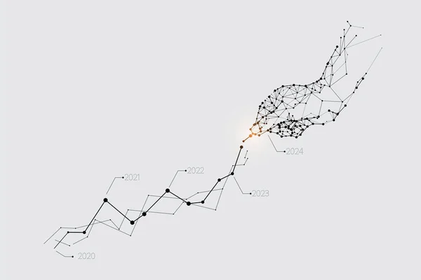 As partículas, arte geométrica, linha e ponto de mão pegar o gr —  Vetores de Stock