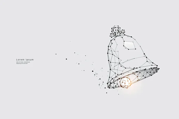 Arte Partículas Geometría Líneas Puntos Concepto Gráfico Vectorial Recordatorio Peso — Archivo Imágenes Vectoriales