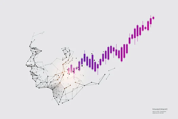 Arte Partículas Geometría Líneas Puntos Concepto Gráfico Vectorial Inversión Peso Ilustración De Stock