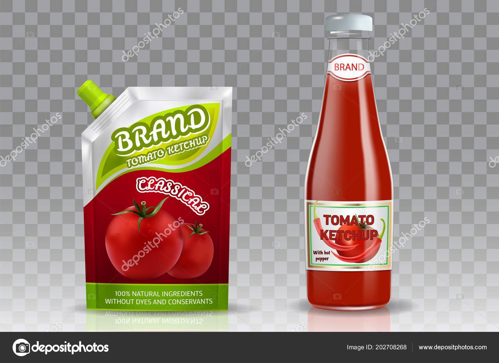 Download Tomato Ketchup Packing Vector Realistic Mockup Set Vector Image By C Siberianart Vector Stock 202708268