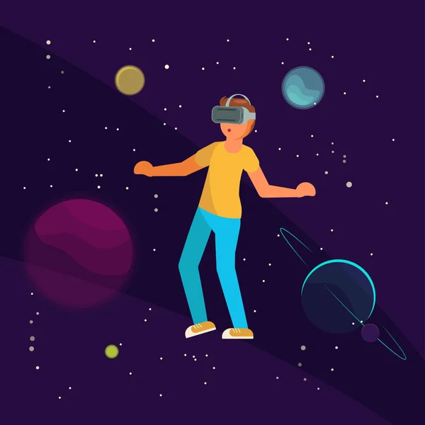 Virtuele realiteit spelconcept vectorillustratie — Stockvector