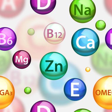 Vitamini karmaşık vektör seamless modeli