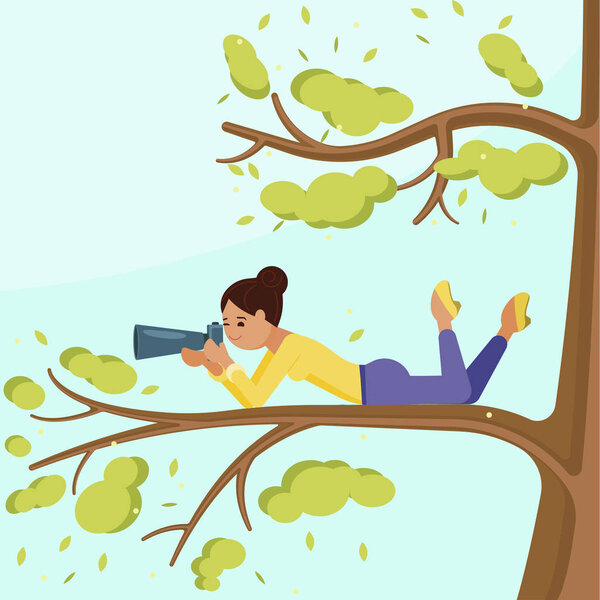 Векторная плоская иллюстрация папарацци, делающая фото
