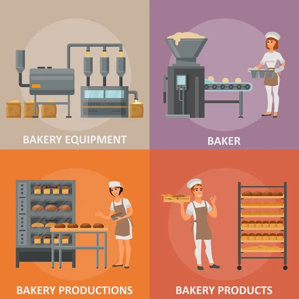 Plakatbannersett til bakerivektorer – stockvektor