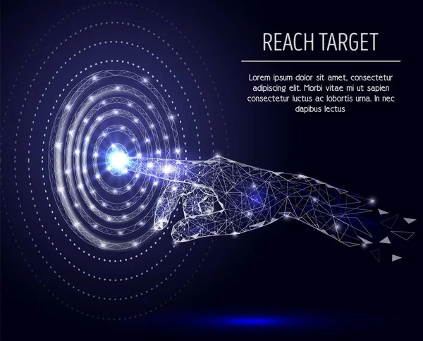 Arka plan hedef vektör geometrik poligonal sanat ulaşmak