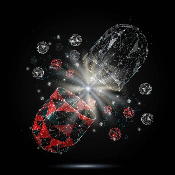 Sağlık vektör poligonal sanat tarzı çizim