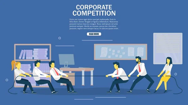 Corporate Wettbewerb Vektor Web Banner Design Vorlage — Stockvektor