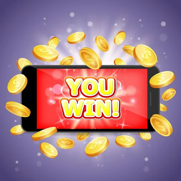 Je wint casino de ontwerpsjabloon van de banner van de poster van vector — Stockvector