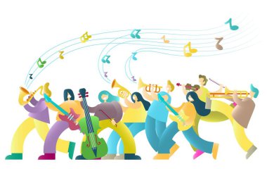 Müzik Festivali vektör poster afiş tasarım şablonu