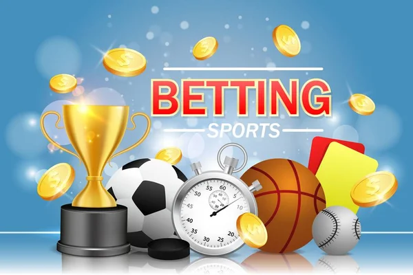 Sport betting vektor affisch banner formgivningsmall — Stock vektor