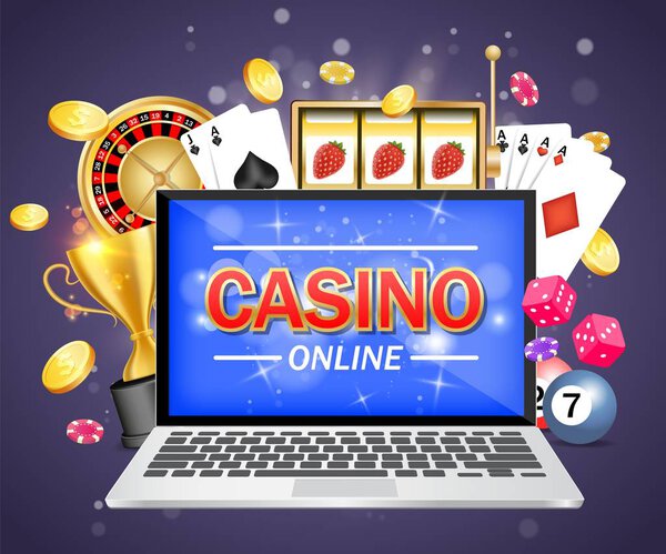 Online casino vector poster banner design template