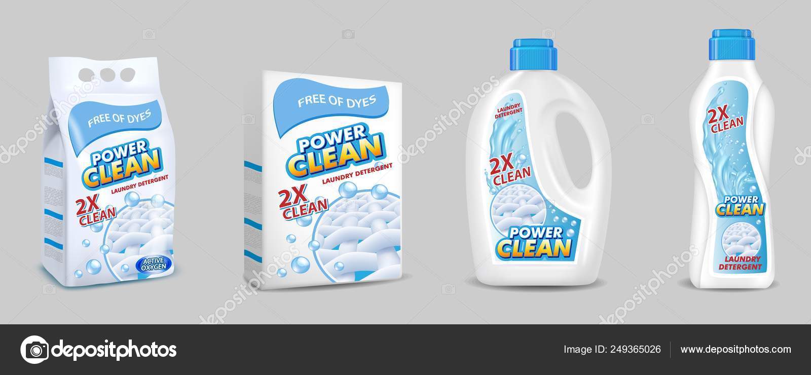 Download Laundry Detergent Pack Mockup Set Vector Realistic Illustration Vector Image By C Siberianart Vector Stock 249365026