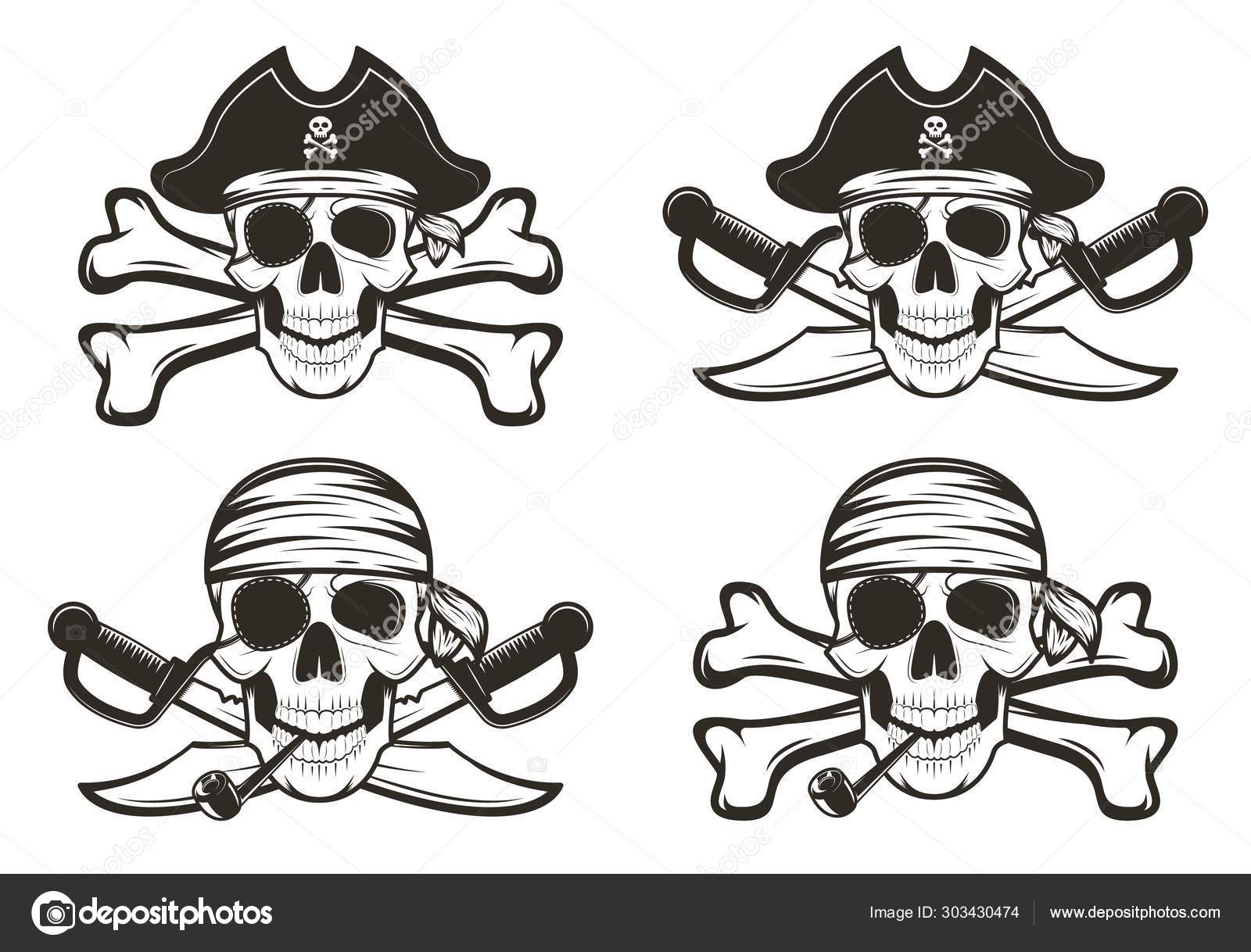 Pirate Skeleton T-shirt Design Vector Download