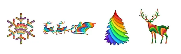 Vektör katmanlı kağıt kesimi Mutlu Noeller — Stok Vektör