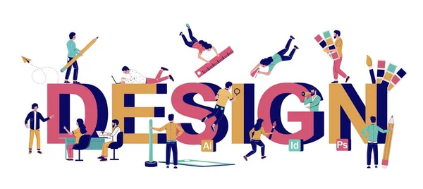 Grafisch ontwerp typografie banner template, vector platte illustratie — Stockvector