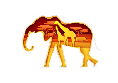 Download Papercut Elephant Free Vector Eps Cdr Ai Svg Vector Illustration Graphic Art