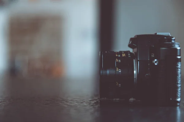 vintage, retro analog single-lens reflex camera