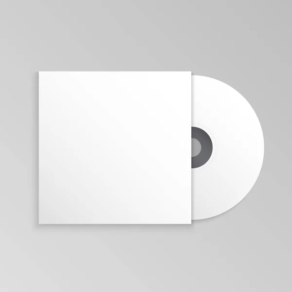 Kompakt Disk Kapak Mockup Şablonu Vektör Çizim — Stok Vektör
