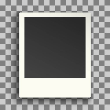 Fotoğraf çerçevesi retro vintage tarzı şablonu alay, illüstrasyon vektör