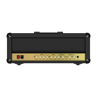 Gerçekçi klasik gitar amplifikatör head, vektör çizim
