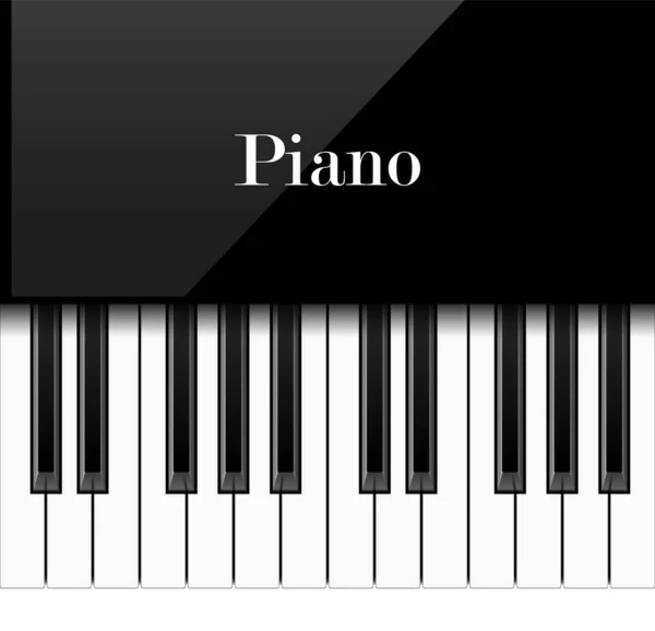 Tasti Realistici Pianoforte Illustrazione Vettoriale — Vettoriale Stock