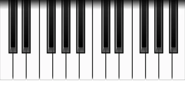 Reális Zongora Kulcsok Vektor Illusztráció — Stock Vector