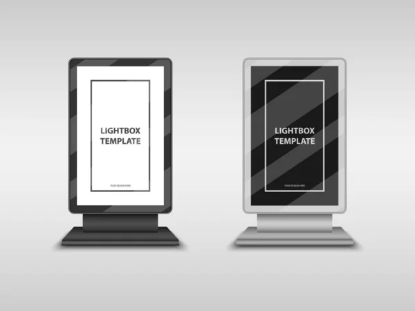 Lightbox Panneau Affichage Format Ville Modèle Maquette Signe Totem Illustration — Image vectorielle