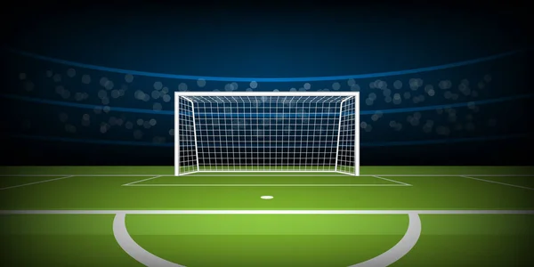 Arena Estádio Futebol Gol Futebol Posição Penalidade Ilustração Vetorial — Vetor de Stock