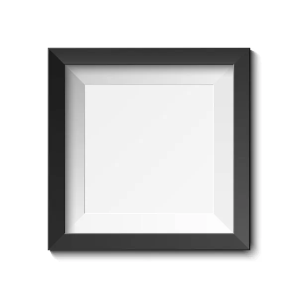 Moldura Foto Blacnk Realista Isolado Fundo Branco Ilustração Vetorial — Vetor de Stock