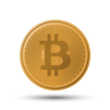 Bitcoin kripto para, vektör illüstrasyonu