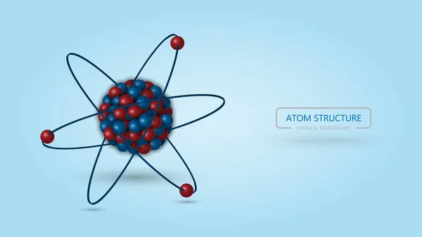 Atomic Structure Chemical Background Vector Illustration — Stock Vector