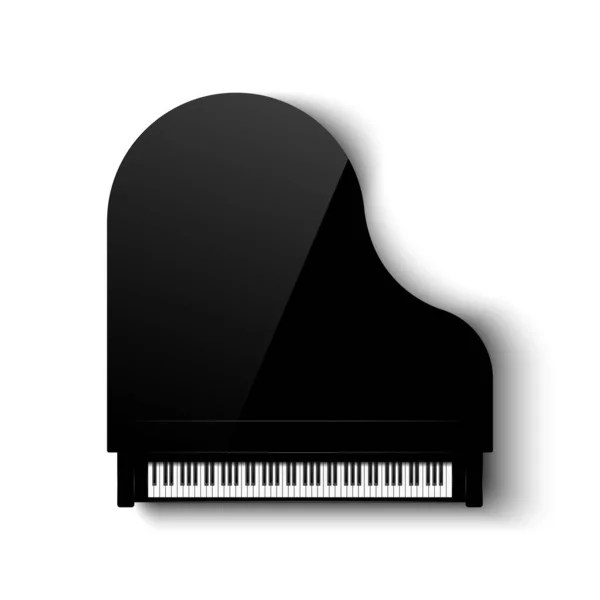 Top View Grand Piano Vector Illustration — Stock Vector