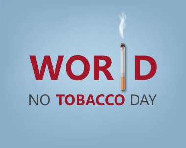 Dünya Tütünsüz Günü afiş tasarımı. Dünya Tütünsüz Günü. Güzel alıntılı yaratıcı tasarım. poster, afiş, web sitesi. Sigara içme bayrağı yok. vektör çizimi