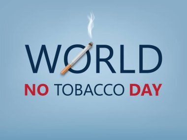 Dünya Tütünsüz Günü afiş tasarımı. Dünya Tütünsüz Günü. Güzel alıntılı yaratıcı tasarım. poster, afiş, web sitesi. Sigara içme bayrağı yok. vektör çizimi