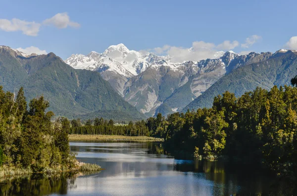 Lago Matheson Nova Zelândia Sul — Fotografia de Stock