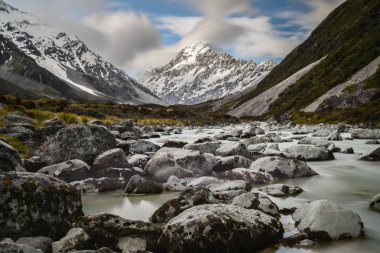 Yeni Zelanda - uzun pozlama Mt Cook