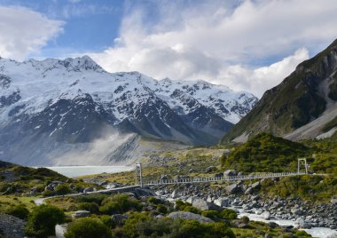 Asma köprü Mt Cook için