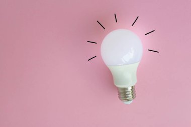 Pim üzerinde çizim aydınlatma ve aydınlatma hattı ile Led ampul