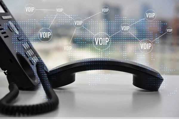 Mavi Led dünya haritası ve iş ic ile Ip Telefon çift pozlama