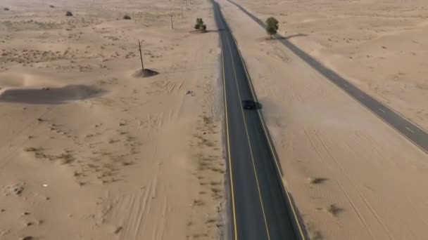 Coche deportivo en el desierto — Vídeo de stock