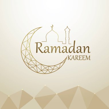 Ramazan kareem İslam tasarım hilal ay ve Camii kubbe hat sanatı ile