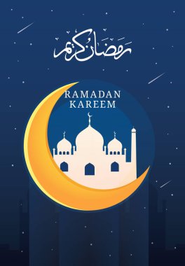 Ramazan kareem gece gökyüzü arka plan ile