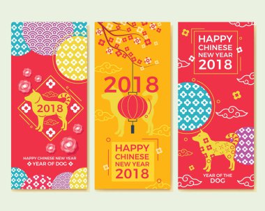 Çin yeni yılı dikey afiş