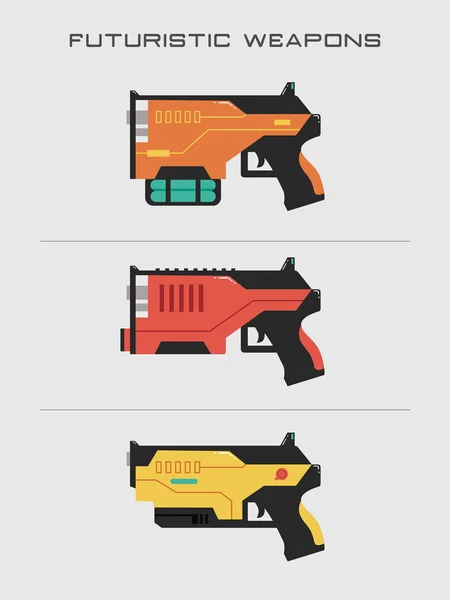 Futurista Gun Vector Illustrator — Vetor de Stock