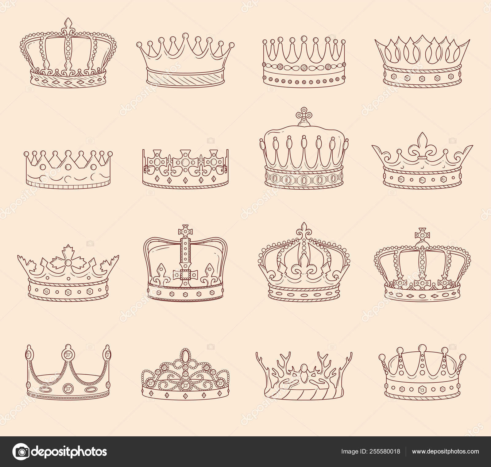 Featured image of post King And Queen Crown Sketch Black text and gold crown isolated on white background