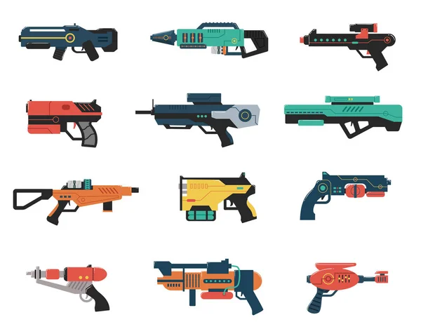 Ensemble d'armes futuristes — Image vectorielle